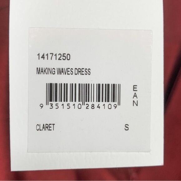 C/MEO Collective Making Waves Strapless Fit & Flare Dress Claret Red Burgundy - Picture 11 of 11